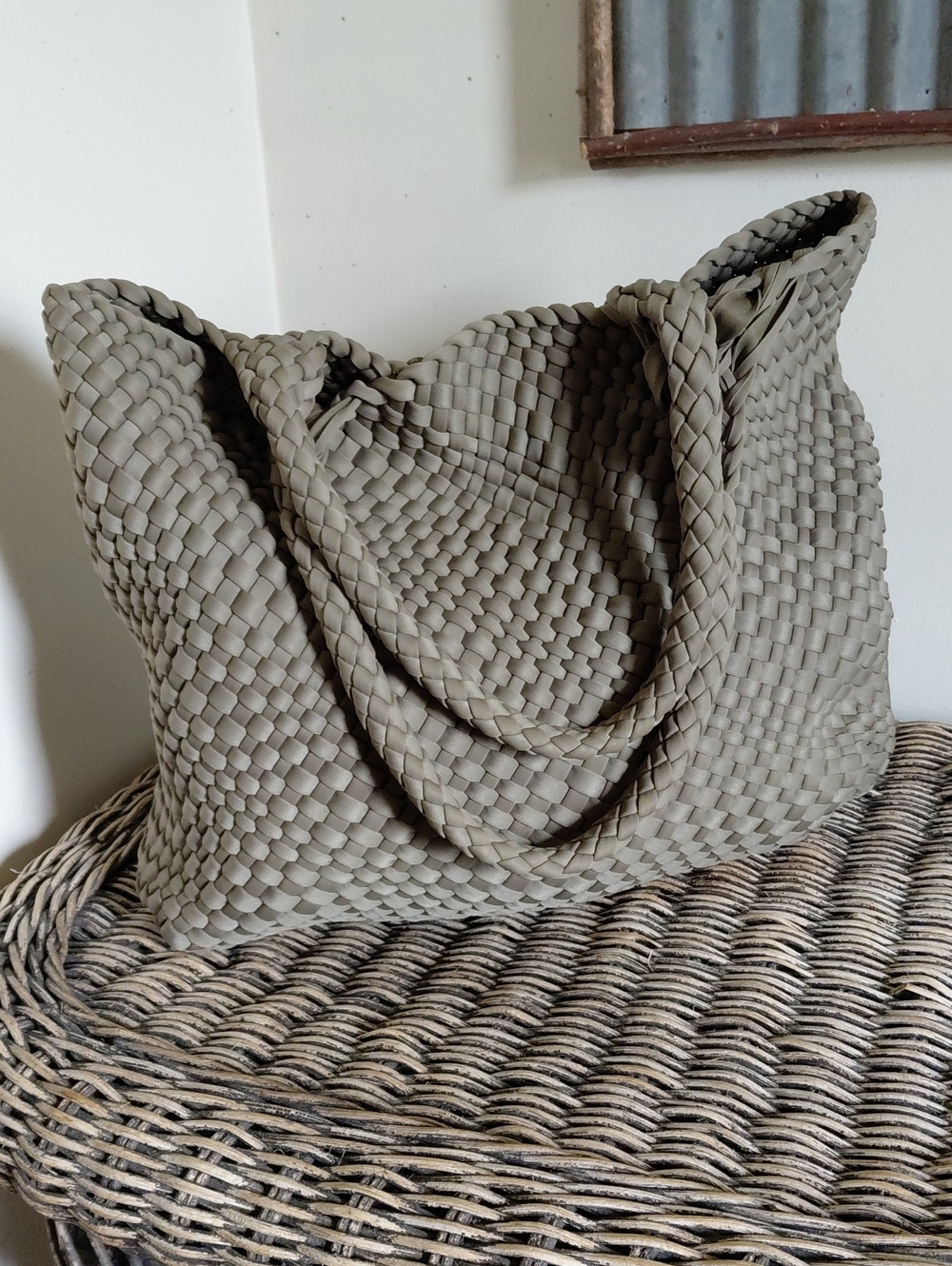 Woven Sage Tote Bag